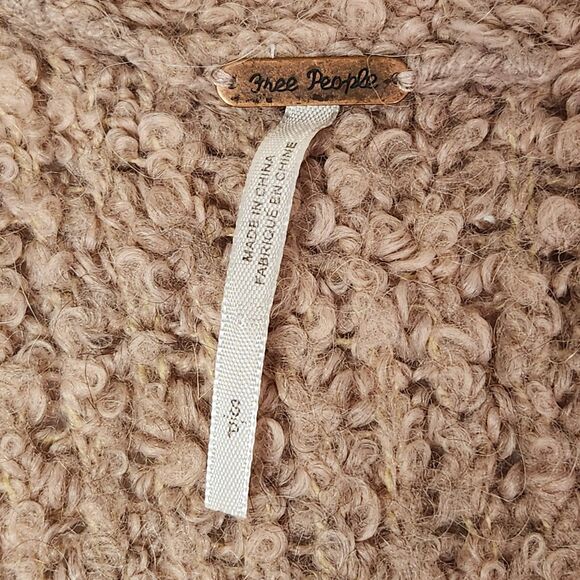 Free People Waterfront Peach Cardigan Sweater Size Small - Picture 5 of 7